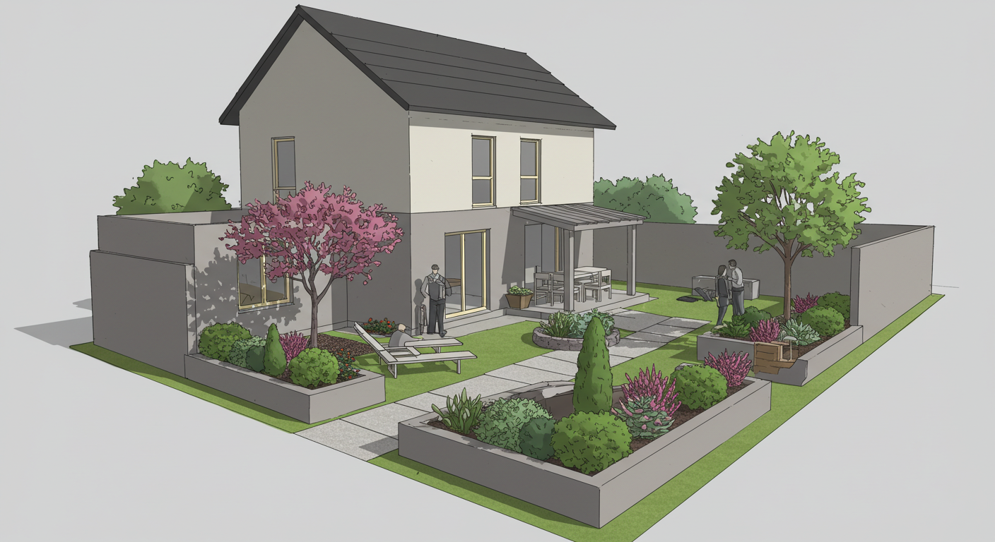 3D outdoor kitchen design