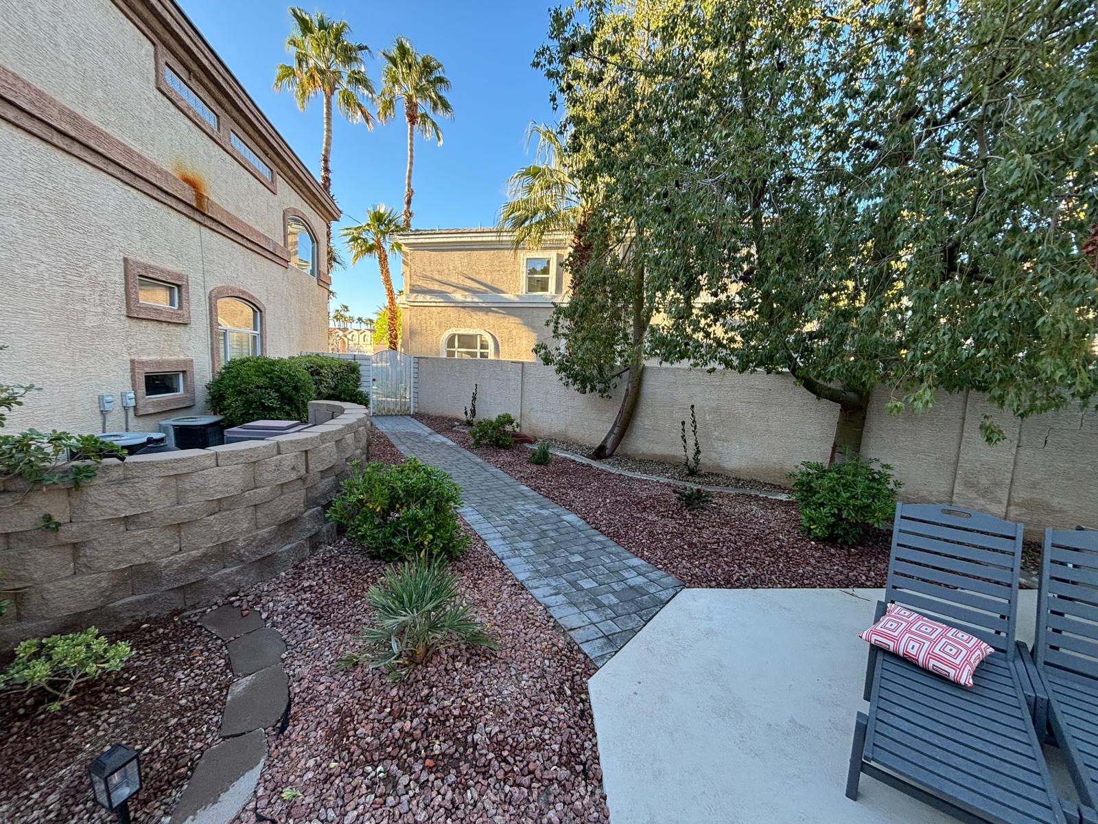 Modern driveway with pavers