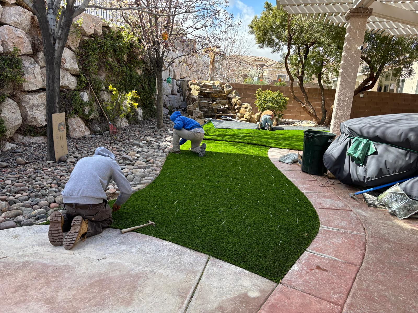 Synthetic grass entryway in Las Vegas