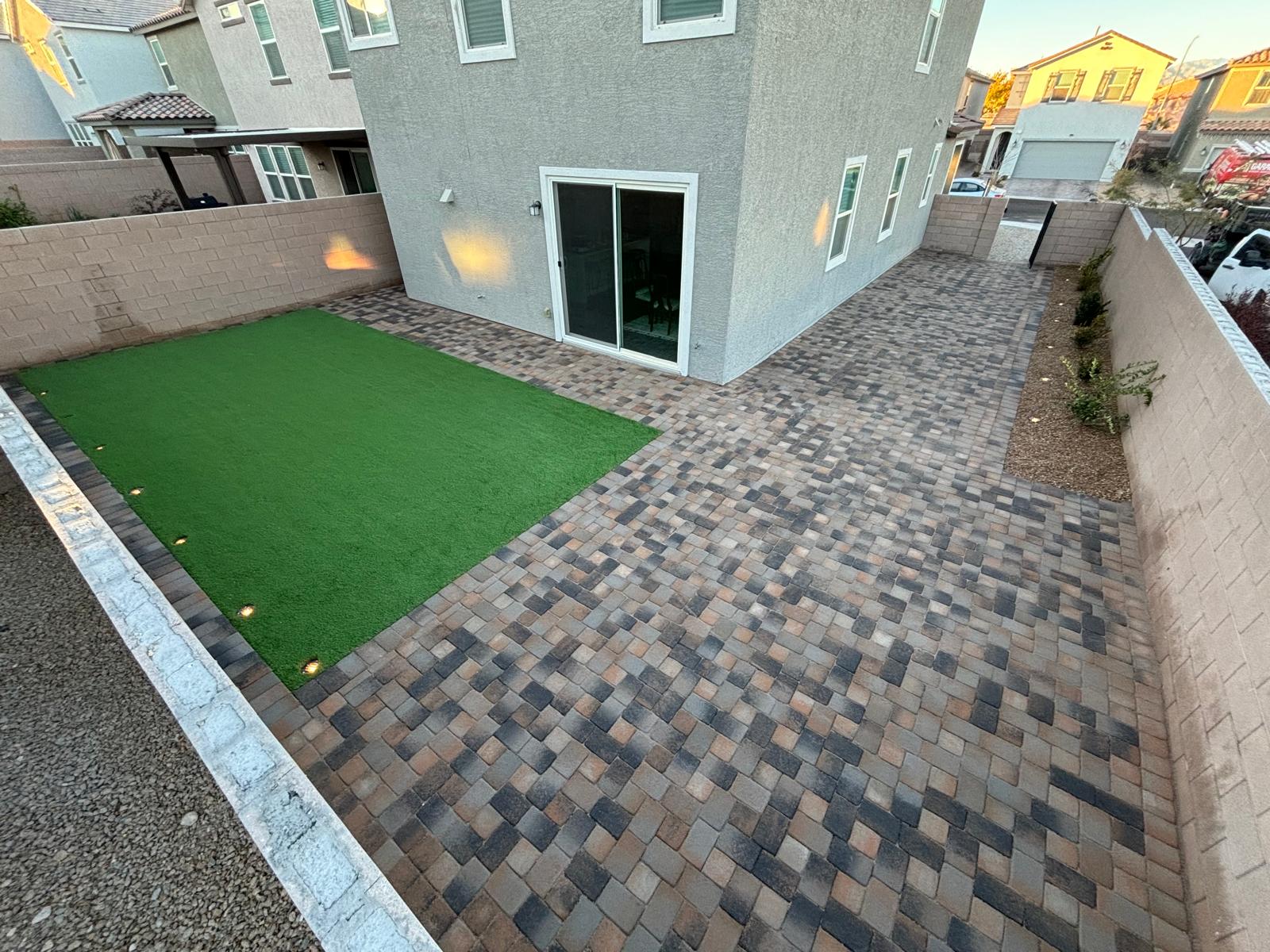 Artificial turf installation in Las Vegas